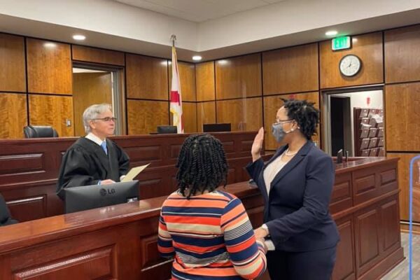 January 25, 2021–Kymberly was formally sworn in this morning by Judge May. We are glad to have her at the office!